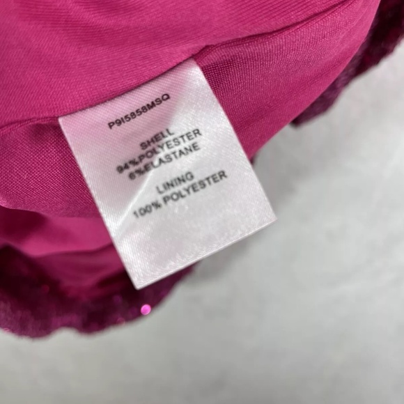 Parker Hot Pink Arienne Sequined V-Neck Mini Dress - Picture 11 of 11